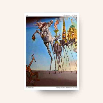 "The Temptation of St. Anthony" (1946) by Salvador Dali Poster