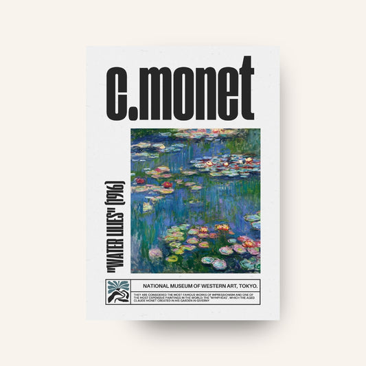 "Water Lilies" (1916) by Claude Monet Poster