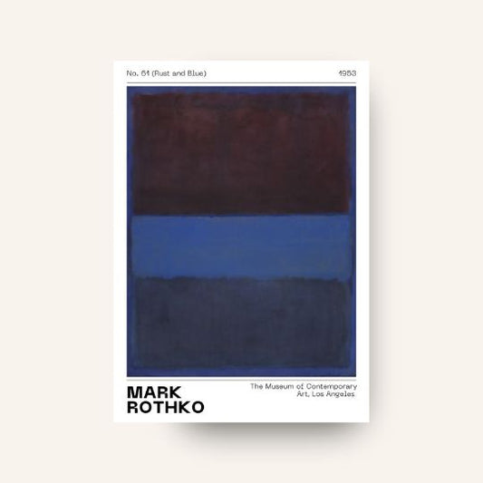"No. 61 (Rust and Blue)" (1953) by Mark Rothko Poster