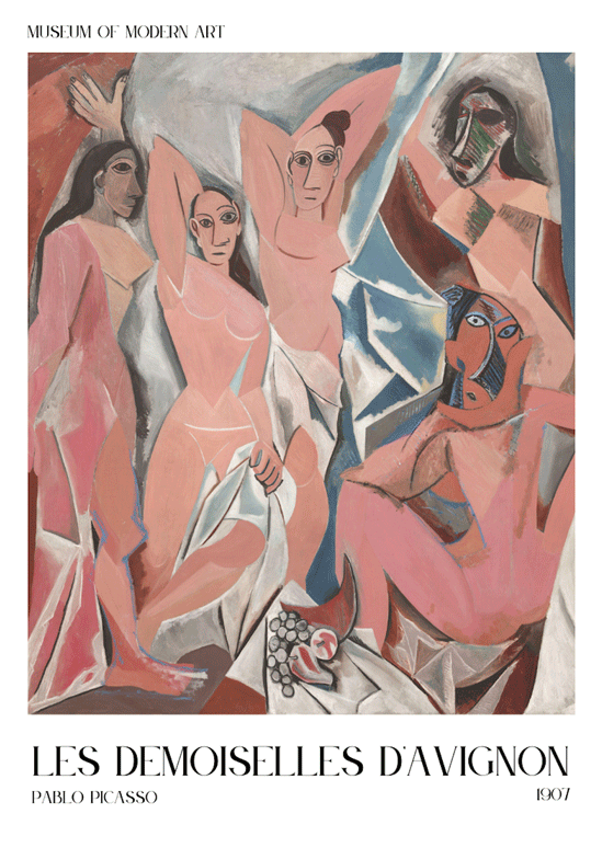 "Les Demoiselles d'Avignon" (1907) by Pablo Picasso Poster